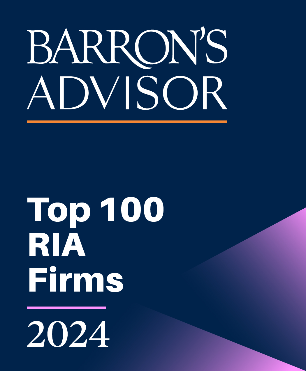 Barron's Top 100 RIA Firms List logo 2024