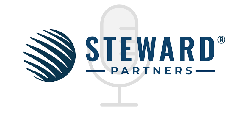 Steward Partners Logo with Podcast icon