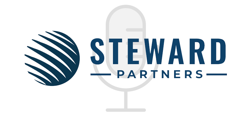 Steward Partners Logo with Podcast icon